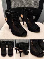 Bottines ouvertes noires à talon – Style été/printemps 