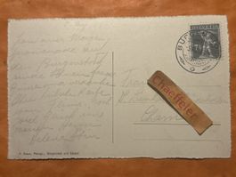1918 Buergenstock Felsenweg. Blick auf Luzern