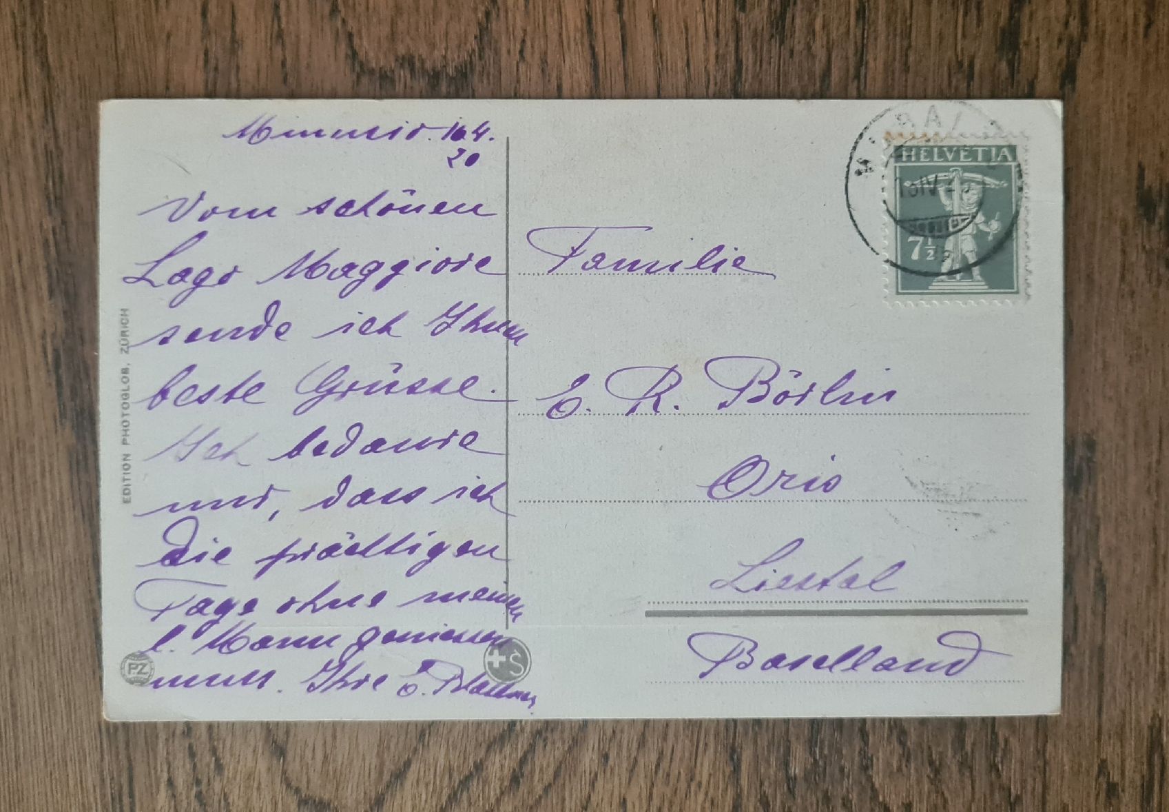 Cartoline postali: Locarno Madonna del Sasso 1920 – Usato da Ebikon venduto da Donar50 1