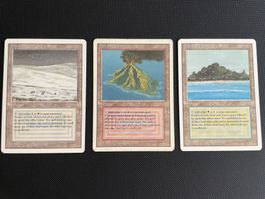 Magic The Gathering Tundra, Volcanic Island, Tropical Island