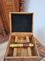 Fernrohr Teleskop Messing mit Holzbox Maritim