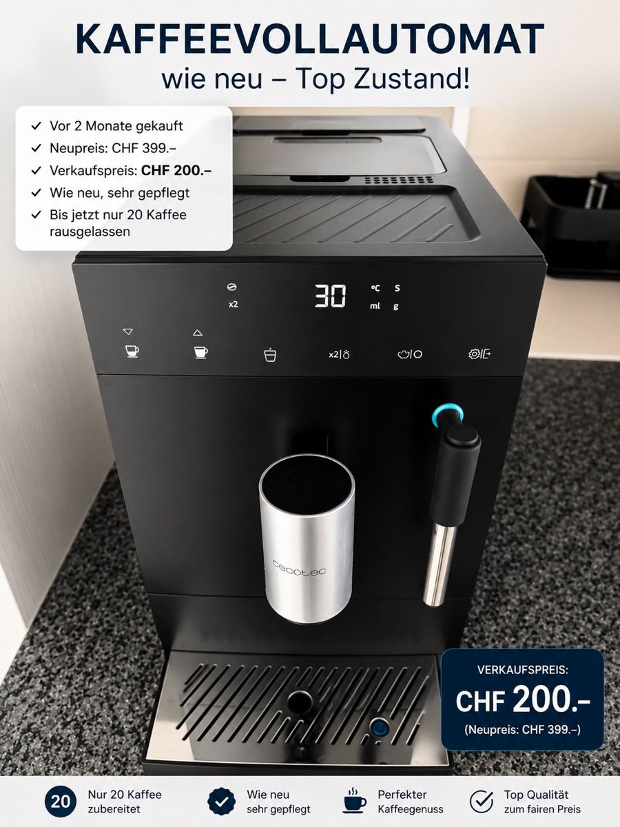 Macchine per caffè & Macchine per espresso: Kaffeevollautomat Cecotec wie neu. – Usato da Niederbipp venduto da Cc2023