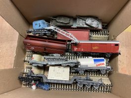 Modelleisenbahn Güterwagen Konvolut mit Panzern