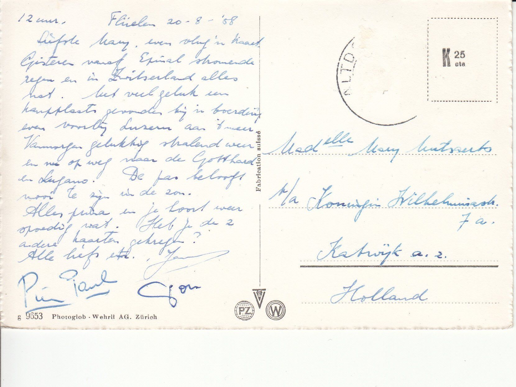 Cartoline postali: Altdorf 1958 – Usato da Bürglen TG venduto da StampGraf 1