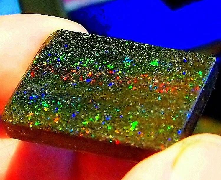 Pietre preziose: 51,2 CT. Andamooka-Opal. selten starke Farbfunken – Nuovo e nell'imballaggio originale da Reinach BL venduto da Marcopal 4