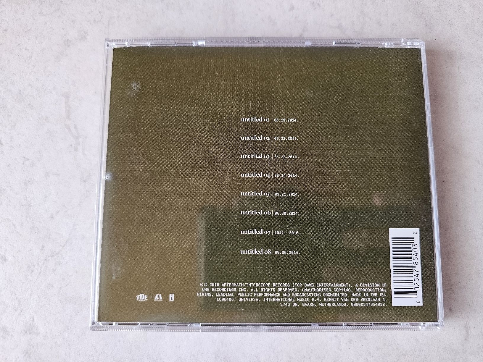 CD: Kendrick Lamar  -  Untitled Unmastered – Usato da Schneisingen venduto da backstore24 1