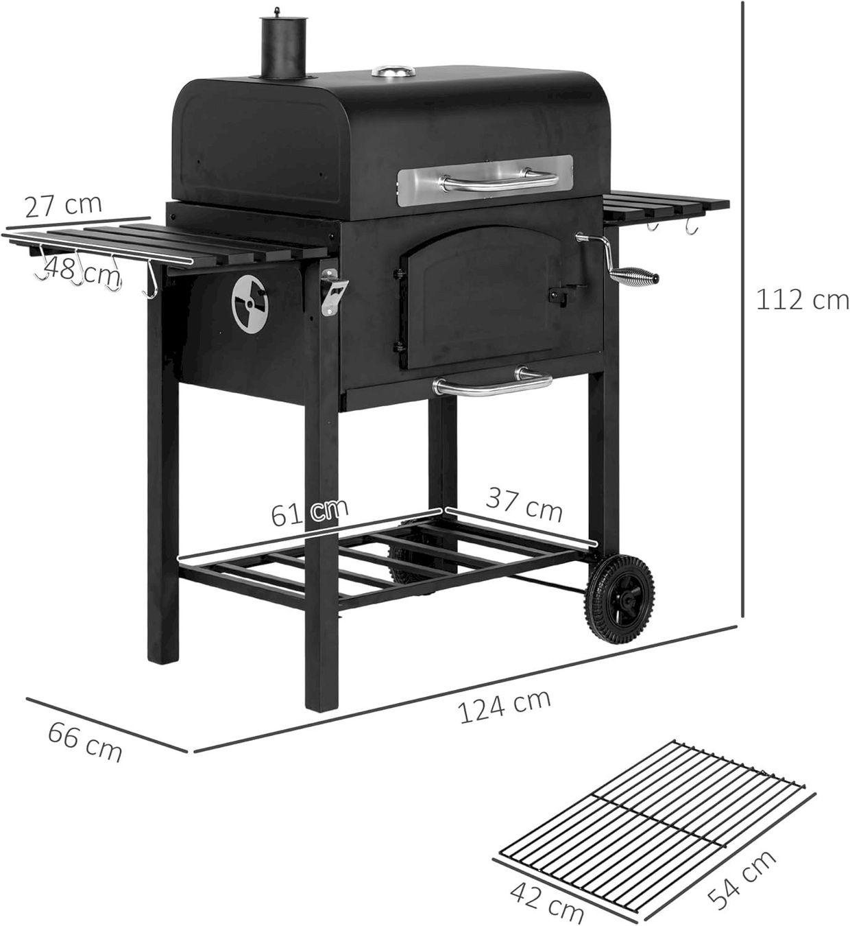 Griglie: Holzkohlegrill BBQ-Grill Smoker – Nuovo e nell'imballaggio originale da Bottighofen venduto da zaap 2