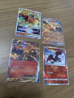 Lot de 4 cartes Pokémon Dracaufeu en bon état général
