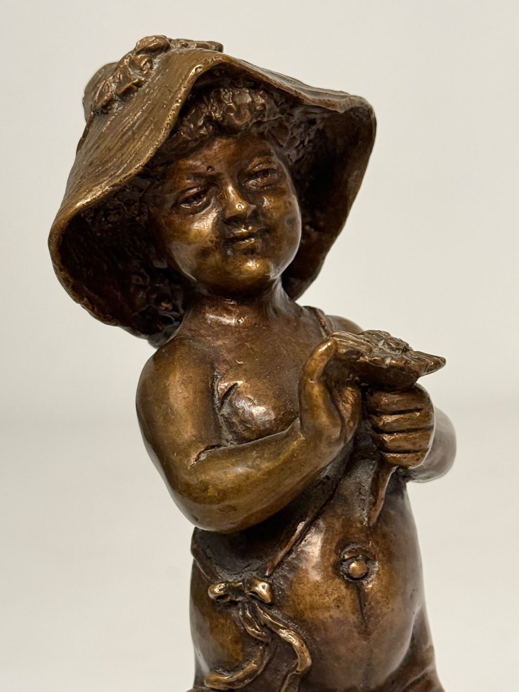 Statuette: Schwere Kunstbronze Mädchenfigur signiert Daniel – Usato da Itingen venduto da uhu777 8