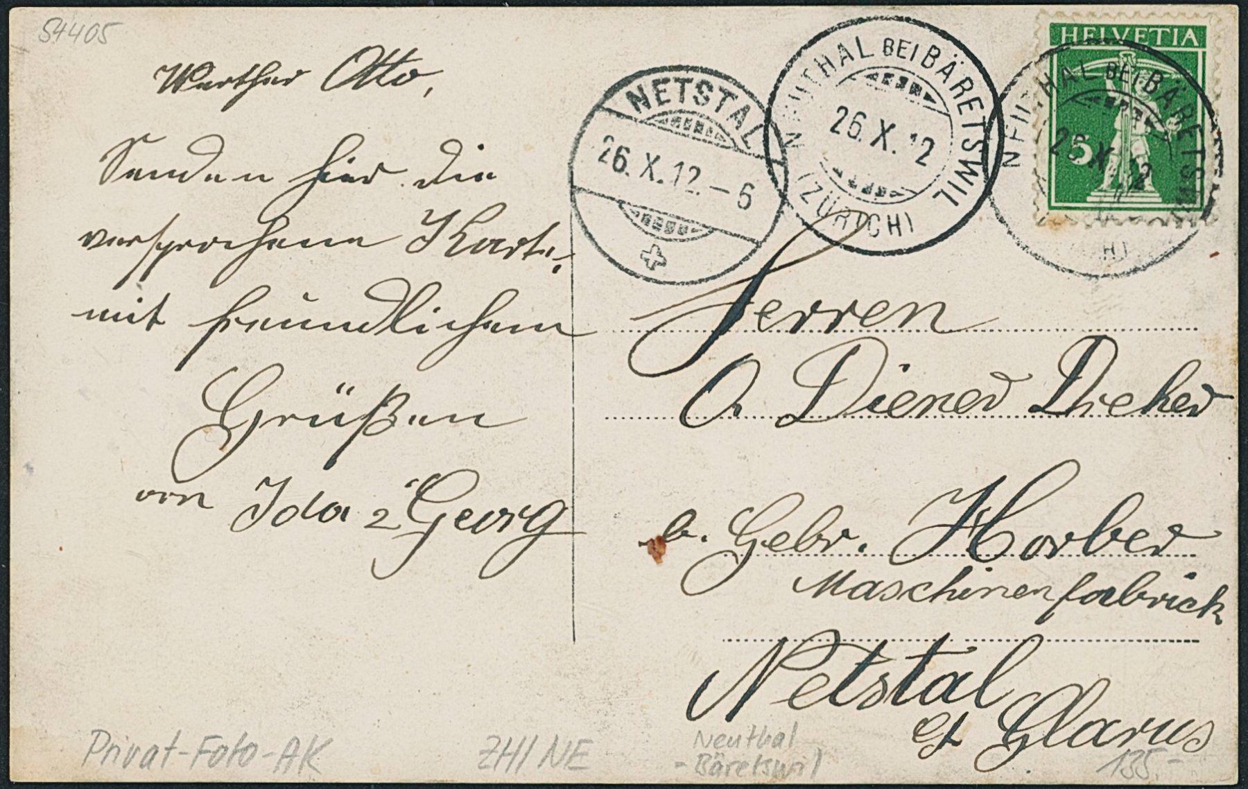 Cartes postales: ZH Neuthal - Bäretswil – D'occasion à Schindellegi par leecollect 1
