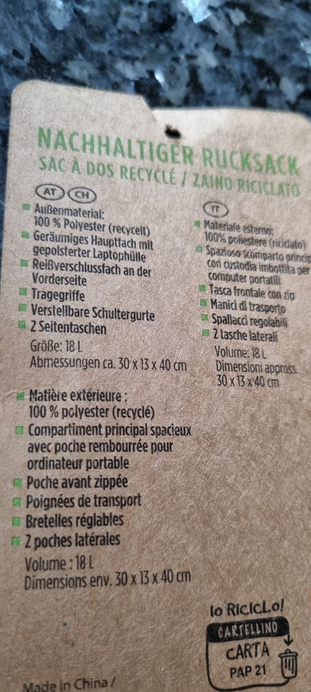 Zaini: Rucksack aus Recycled Material – Nuovo (secondo la descrizione) da egliswil venduto da Maggy6 2