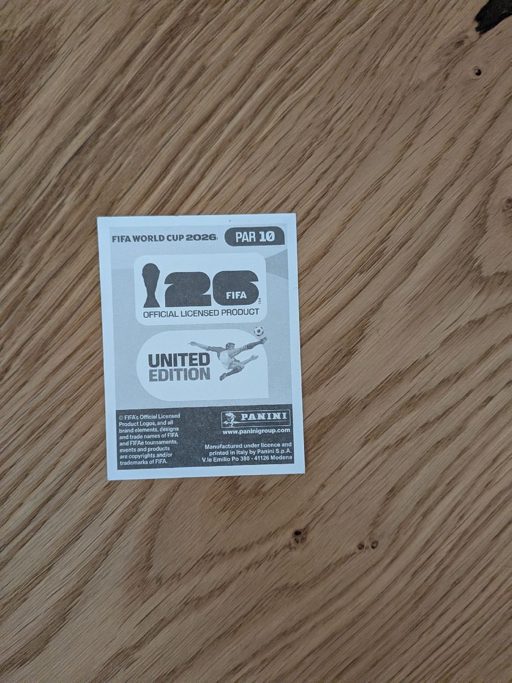 Panini Sammelbilder & Trading cards: Panini Bild PAR 10 – Neu (gemäss Beschreibung) aus Eschenbach SG von SanFranciscoCalifornia 1