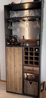 Bar Schrank Metall Holz, Weinregal