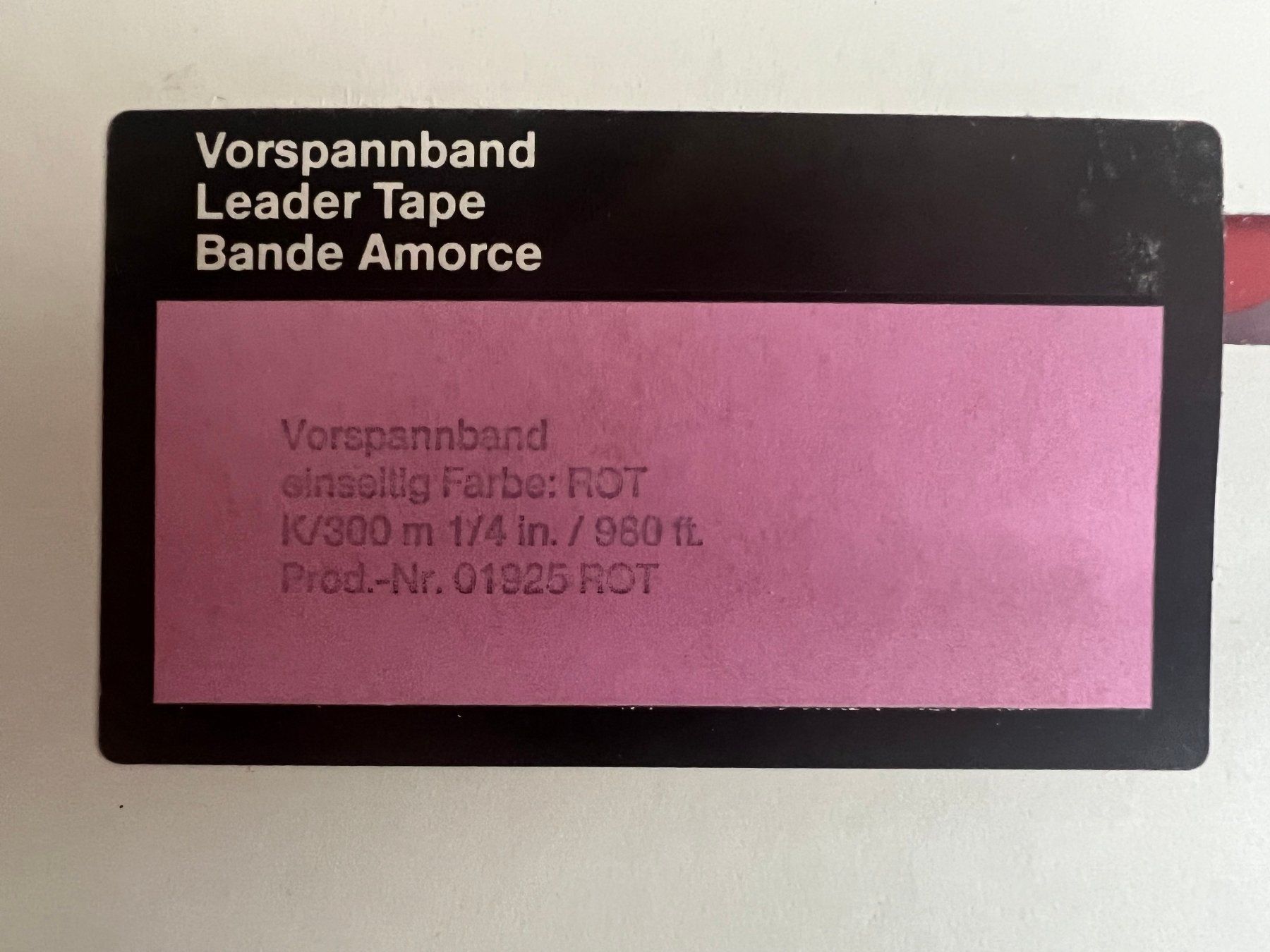 Basf Bandmaschinen: BASF Vorlaufband, rot – Neu (gemäss Beschreibung) aus Bazenheid von rue_6hcy 1