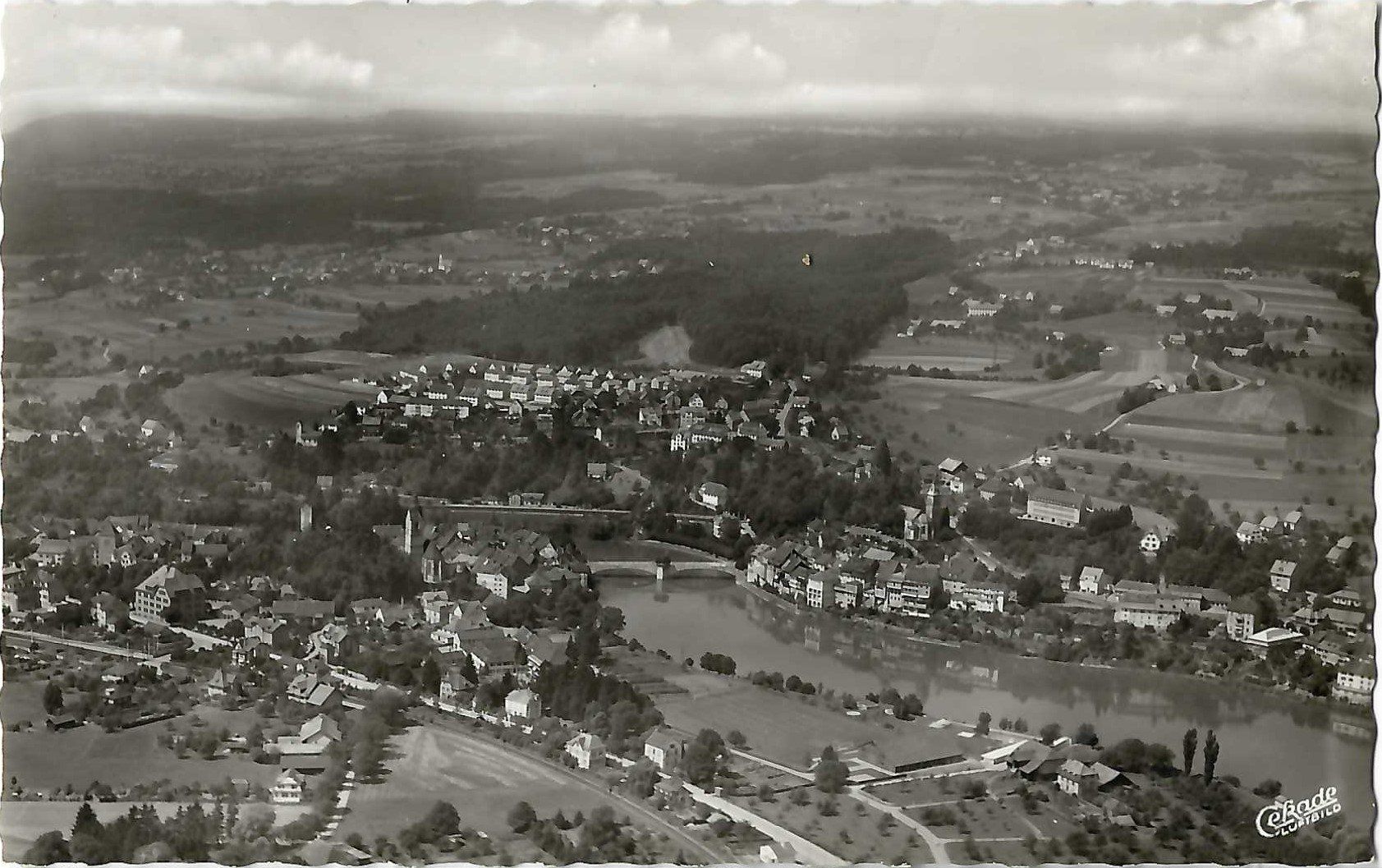 Cartoline postali: Laufenburg AG  Flugaufnahme Nr.2811  ,  ca.1960 – Usato da Solothurn venduto da Bepposol