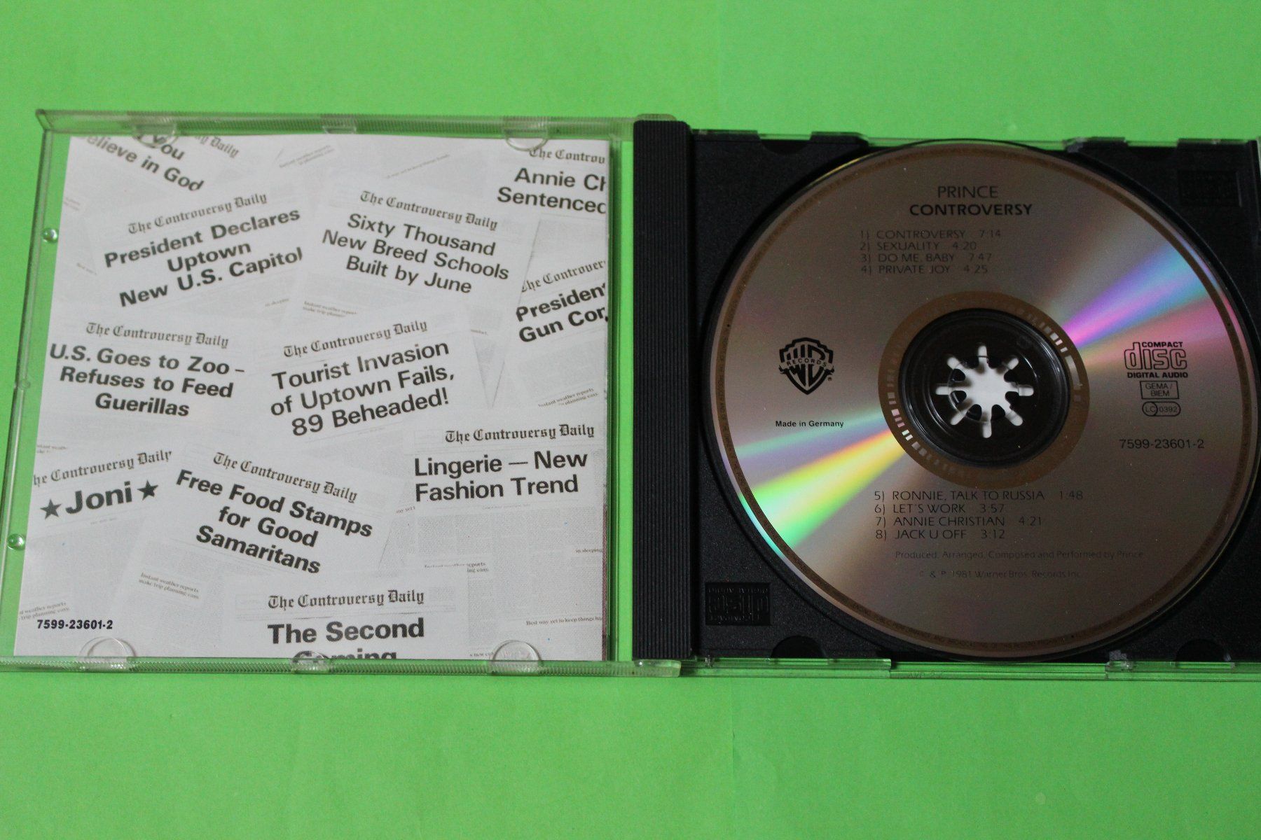 CDs: PRINCE - CONTROVERSY CD 1981 – Gebraucht aus Tübach von JamesStone 3
