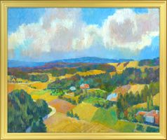 Joseph Hermann Waser: Grosse Landschaft (wohl Emmental) 1965