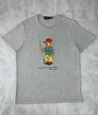 T-shirt Ralph Lauren Polo Bear Fishing Grey - Size L Men #73