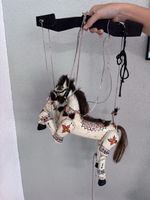 Vintage Marionette Pferd Holz
