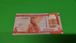 Gambia 5 Dalasis Banknote, Neu, Jahr Unbekannt