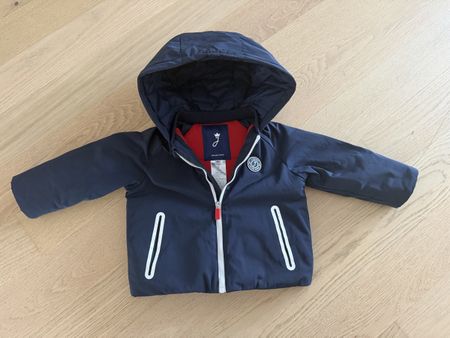Übergangsjacke Jacadi Marineblau mit Kapuze Grösse 86