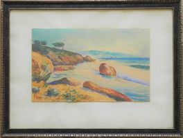 Cap Martin Menton Côte d’Azur  Mistral sign. J. Bompard 1925