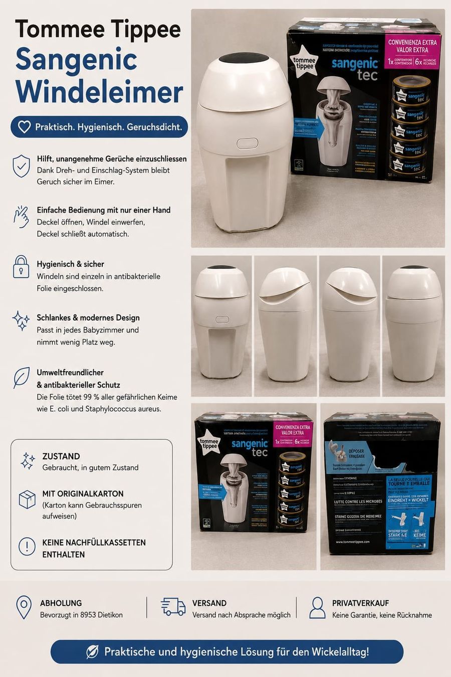 Altro per la casa: Tommmee tippee Windeleimer – Usato da dietikon venduto da kar_l26c 5