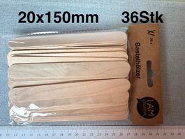 ca 36 Stk Holzstäbli  Spachtel    zum Basteln.  für Allerlei