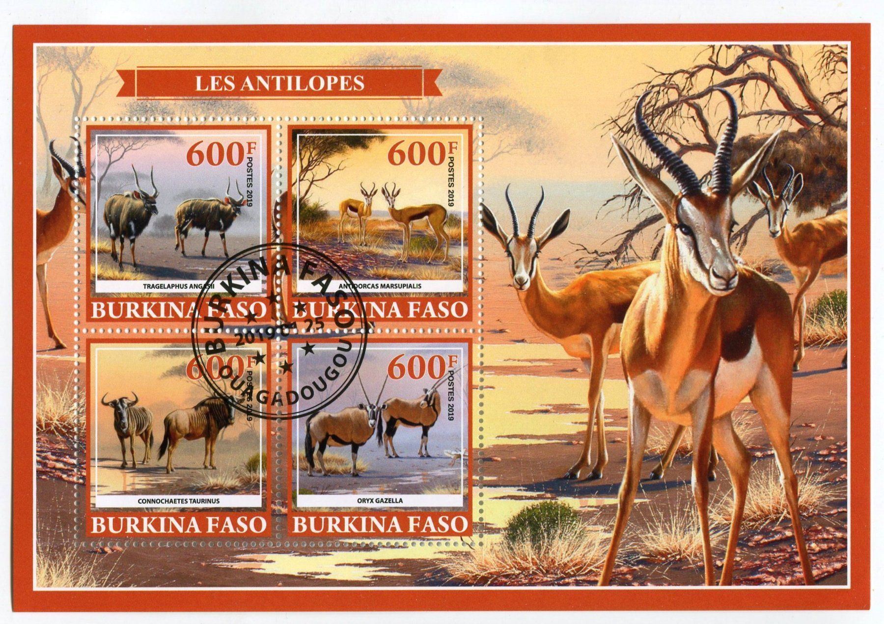 Tous les timbres: Block "Antilopen". Burkina Faso. – Neuf avec emballage d'origine à Basel par Butsch5
