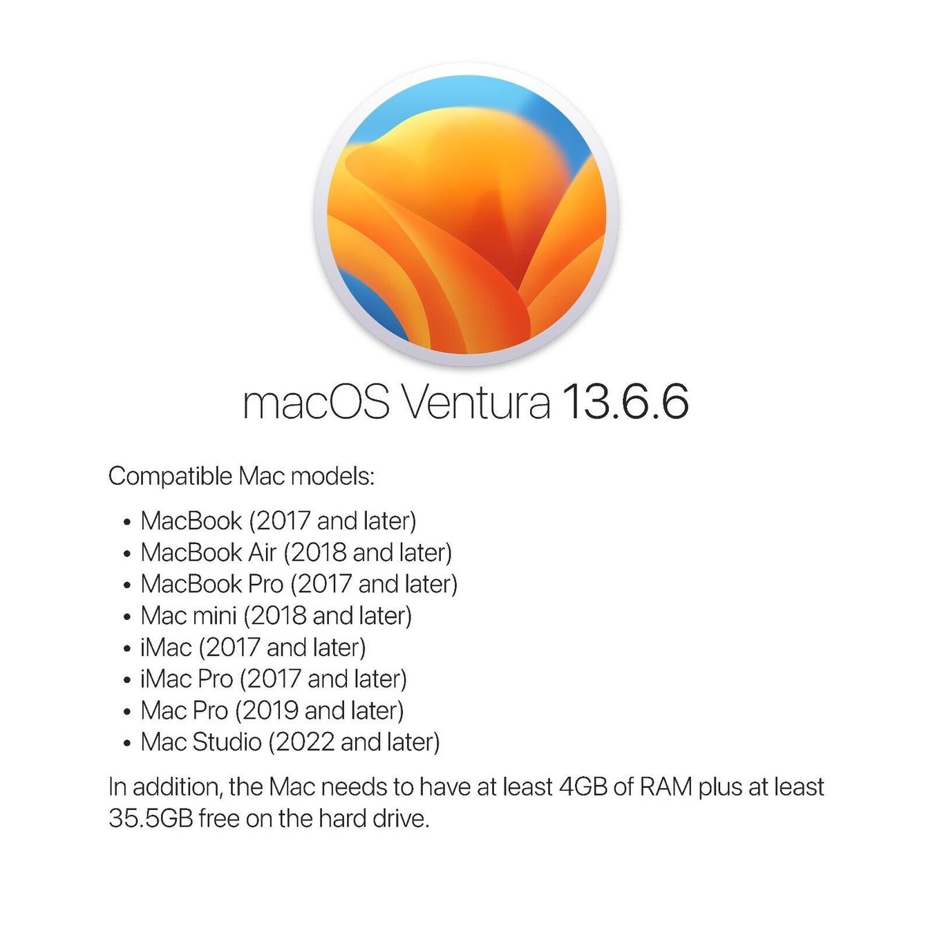 Apple Software: Apple macOS 13 Ventura, Operating system, bootable USB-stick – Nuovo (secondo la descrizione) da Gerlafingen venduto da PC-Help-Zuchwil-GmbH 2