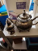 Teekanne versilbert Handgemacht