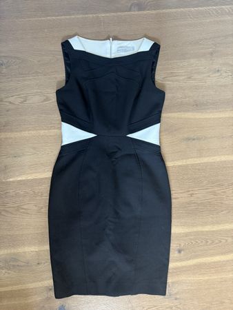 Karen Millen Schwarz / Cremeweiss Kleid uk12