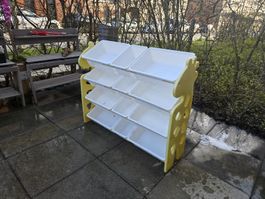 Kinder Spielzeug Organizer Regal inkl. 12 Aufbewahrungsboxen