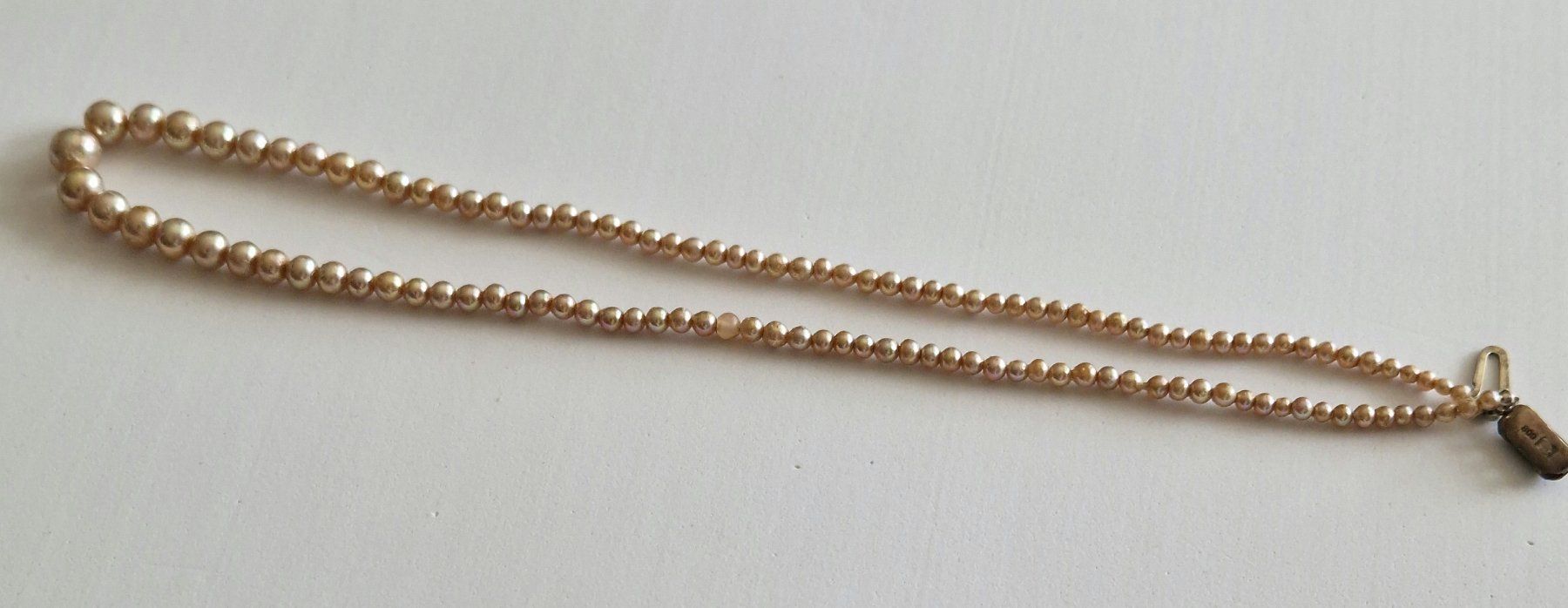 Ketten: Verschluss Silber mit Markasit /Kette unechte Perlen Vintage – Gebraucht aus Zürich von silver-team 6