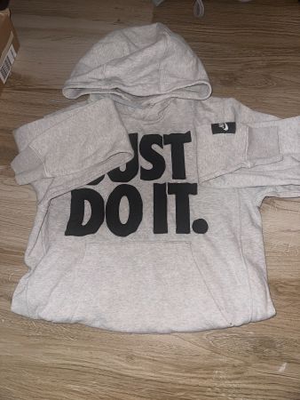 Nike Hoodie, Grau, Grösse XS, "Just do it" Motiv, Top!