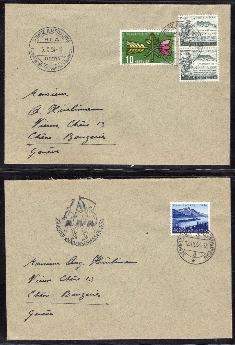 Tutti i francobolli: R1730  /  Pro patria 1954-1957 – Usato da Ste-Croix venduto da MONT-TAGNAC 1