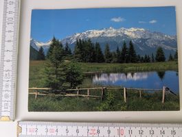 Rhäzüns GR - Alte Postkarte Bergsee mit Spiegelung, Natur🏞️