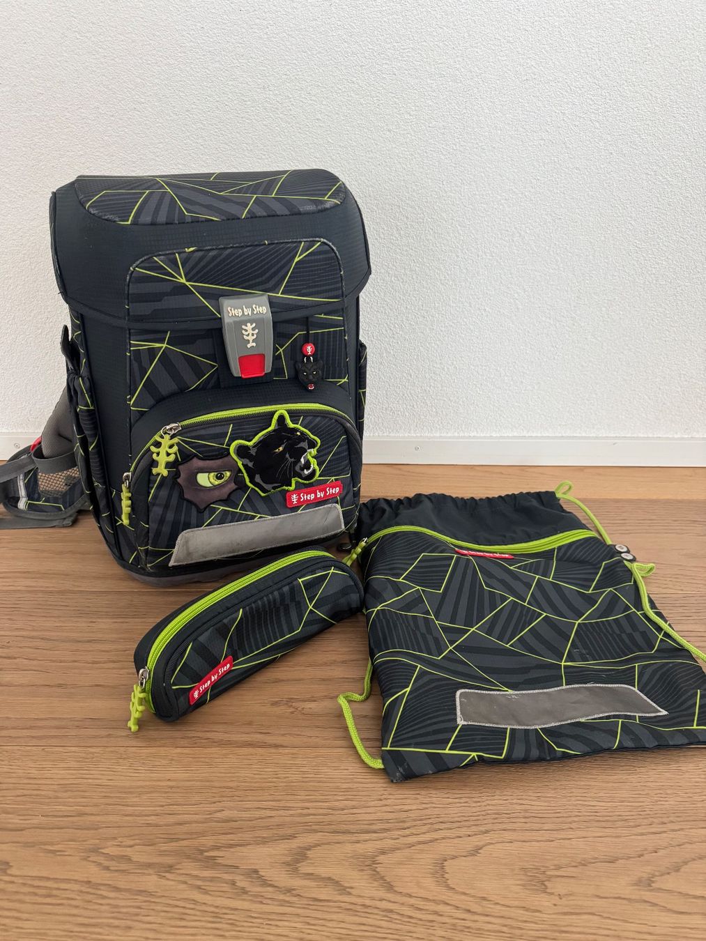 Step by Step Zaini: Schulranzen Set "Step by Step" Panter cool, TOP ZUSTAND 4... – Usato da Zuzwil SG venduto da irene.f 3
