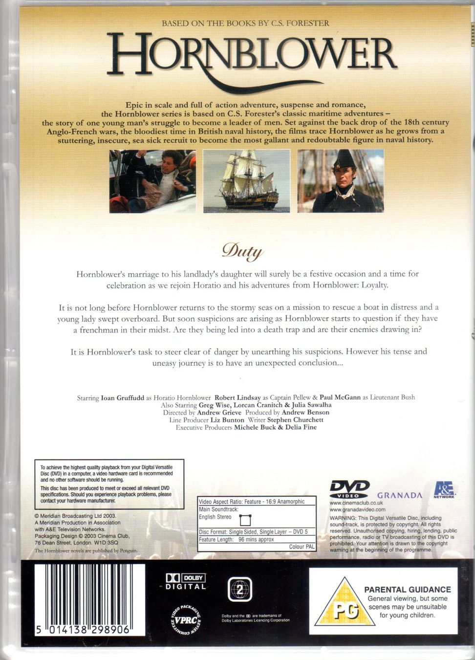 Tutti i DVDs: HORNBLOWER DUTY DVD – Nuovo (secondo la descrizione) da Losone venduto da EM2019 1