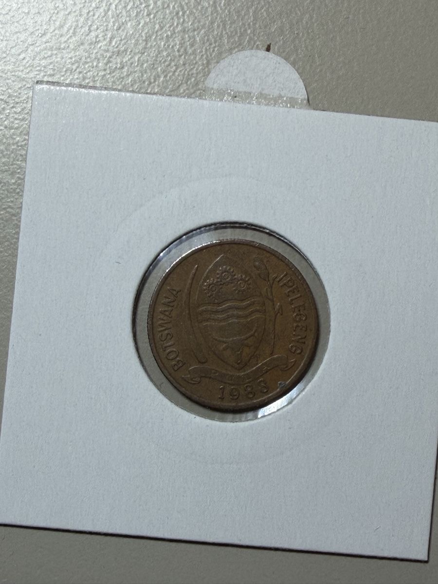 Alle Münzen: Botswana - 5 Thebe - 1988 – Gebraucht aus Payerne von Mike1682 1