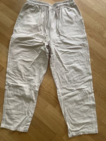 Leinenhose, beige von old money, gr M