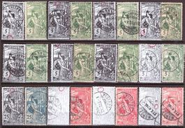 1900 Weltpostverein mit kleinen Abarten