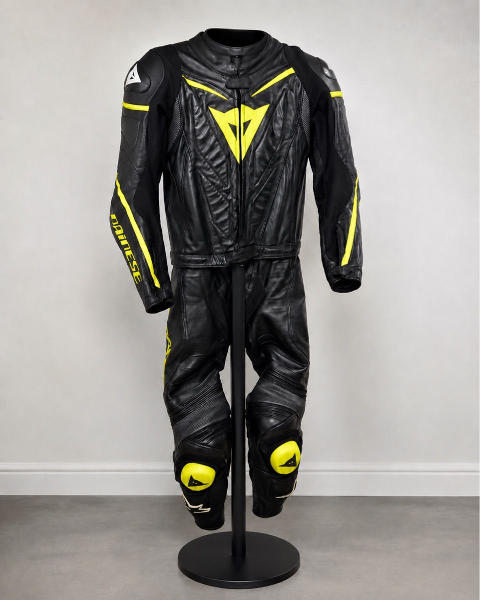 Dainese Completi: Dainese Lederkombi Schwarz-Neon – Usato da Aadorf venduto da zel_zy5c