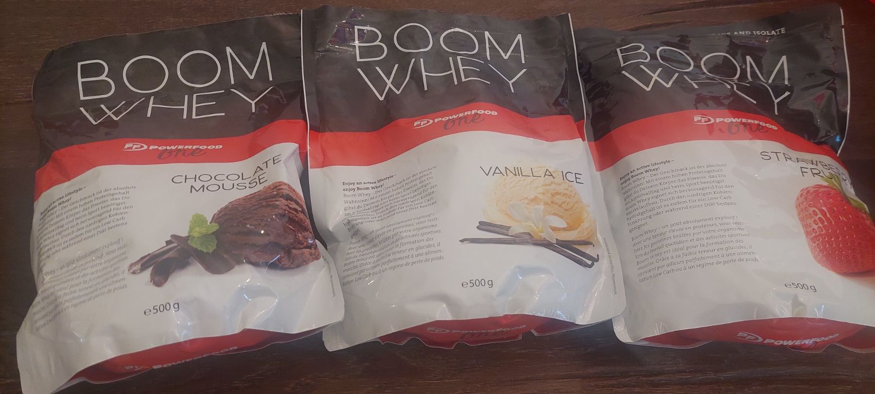 Lebensmittel & Spezialitäten: Boom whey 500gr 3 Geschmacksrichtungen – Gebraucht aus Seuzach von House7