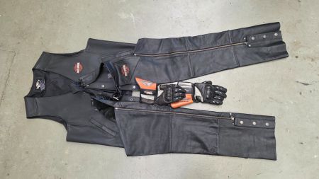 Harley-Davidson Leder Bekleidung / Weste RN103819 CA03402
