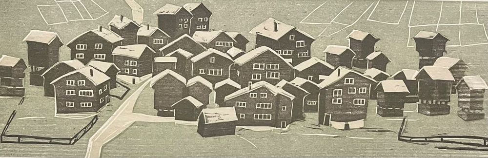 Hans Affentranger (1919) HOLZSCHNITT SIGNIERT BODMEN WALLIS Kaufen