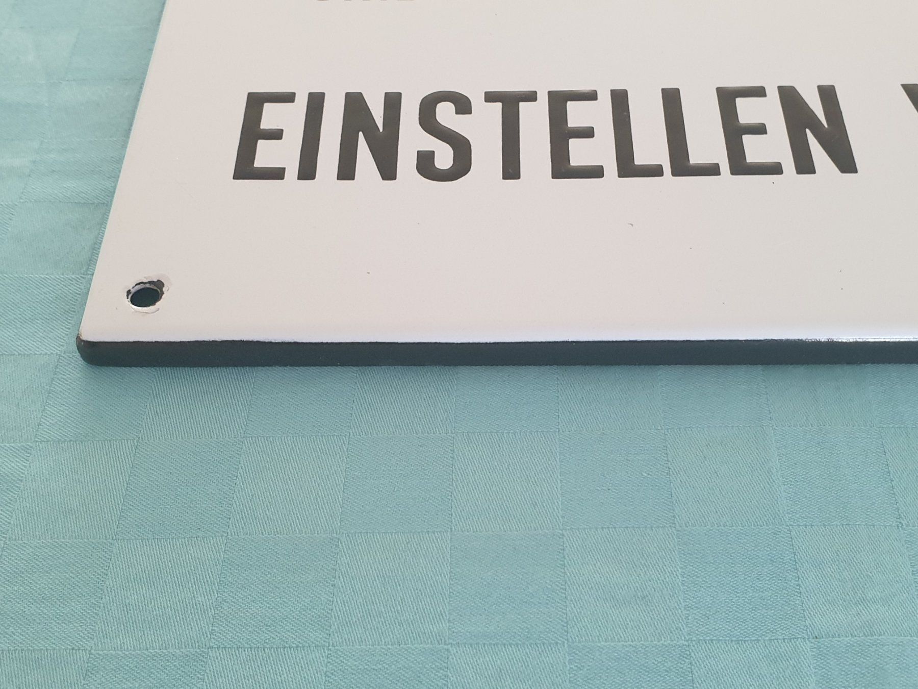 Insegne: Email Schild VELOS KINDERWAGEN EINSTELLEN VERBOTEN – Usato da Mörschwil venduto da spirspi 8