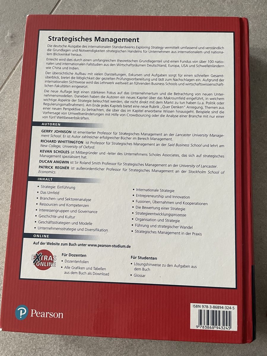 Libri: Strategisches Management | eine Einführung - 11. Auflage – Usato da Wettswil venduto da nat_v9z5 1