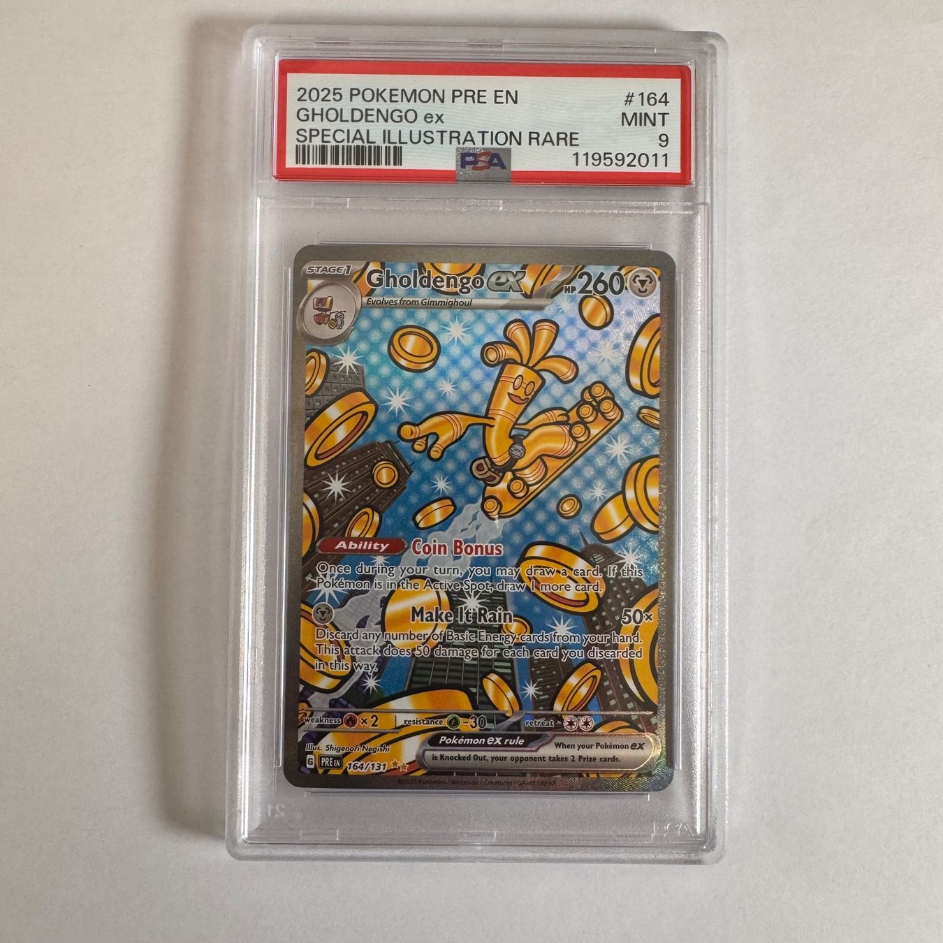 Pokémon Carte collezionabili: Pokémon PRE - Gholdengo Ex - 164 - ENG - PSA 9 – Nuovo e nell'imballaggio originale da Staad SG venduto da miaCards