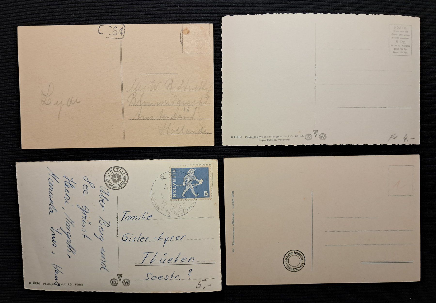 Cartes postales: 4 AK RüTLI – D'occasion à Ponto Valentino par giorgia06 1